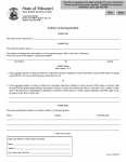 Missouri Articles of Incorporation General Business Corporation | Form Corp 41