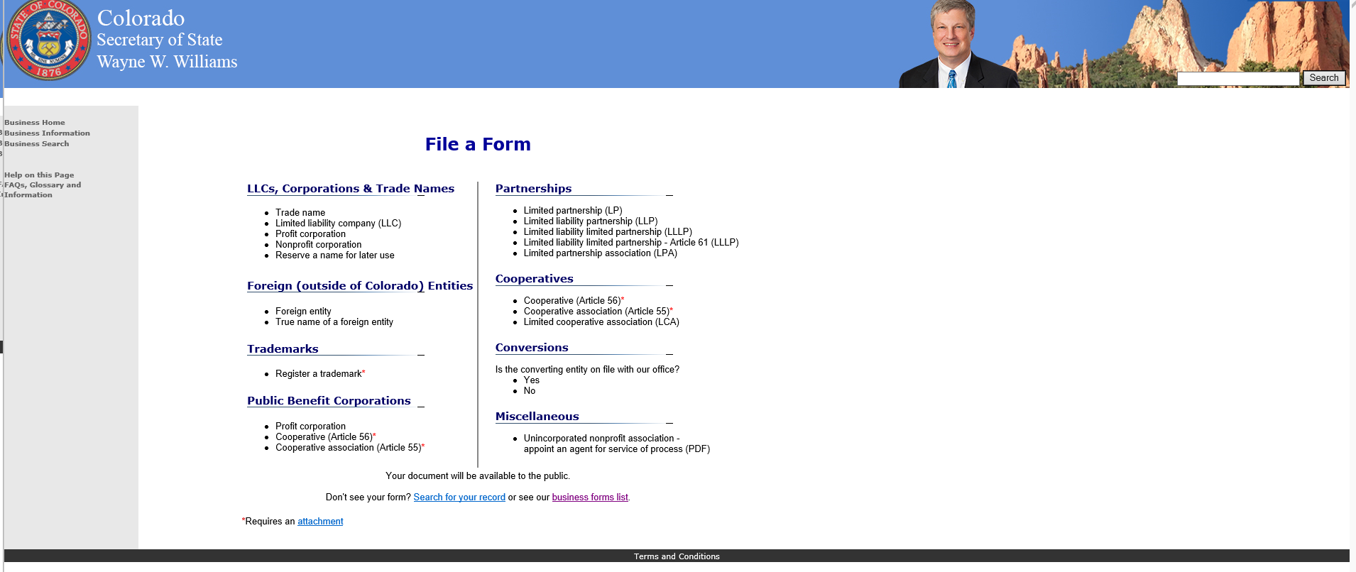 Colorado Certificate of Organization