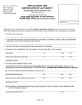 South Dakota Application for Certificate of Authority Foreign Business Corporation